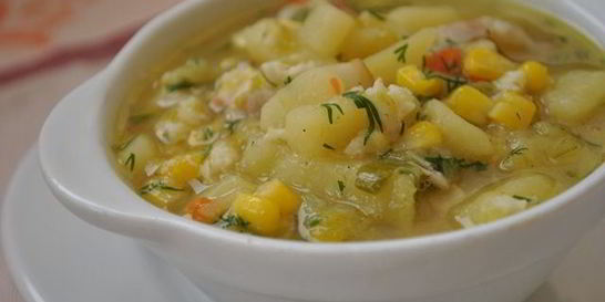 Похлебка с крабами и кукурузой