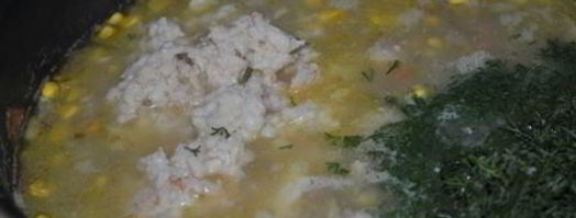 похлебка с крабами и кукурузой. Шаг 7