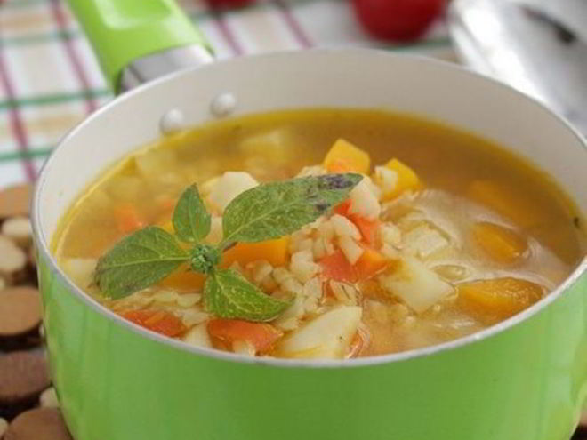 Рецепт похлебки с тыквой, грибами и булгуром