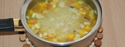 похлебка с тыквой, грибами и булгуром. Шаг 6