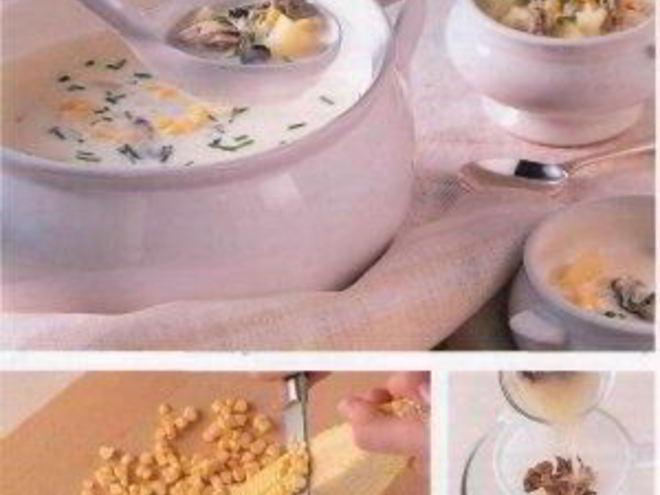 Рецепт похлебки с устрицами и кукурузой