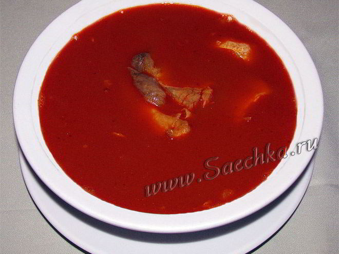 Рецепт рыбной венгерской похлебки халасли