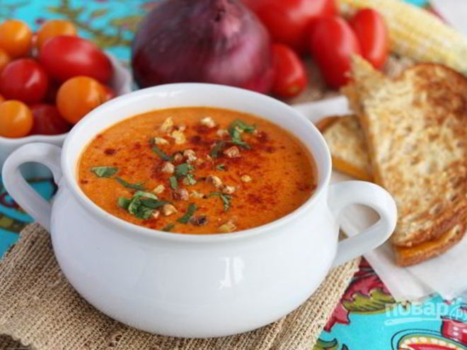 Рецепт томатной похлебки с кукурузой