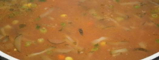 необычный рассольник с пшеничной крупой. Шаг 9