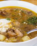 Нежный грибной рассольник