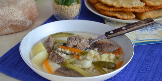 Рассольник с говядиной