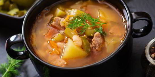 Рассольник с грудинкой