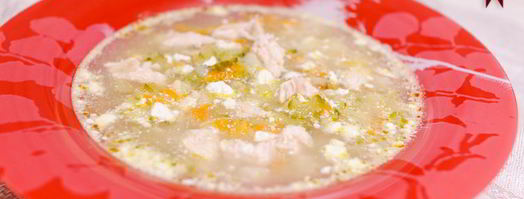 рассольник с курицей и сыром в горшочке. Шаг 5