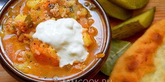 Рассольник с овсянкой