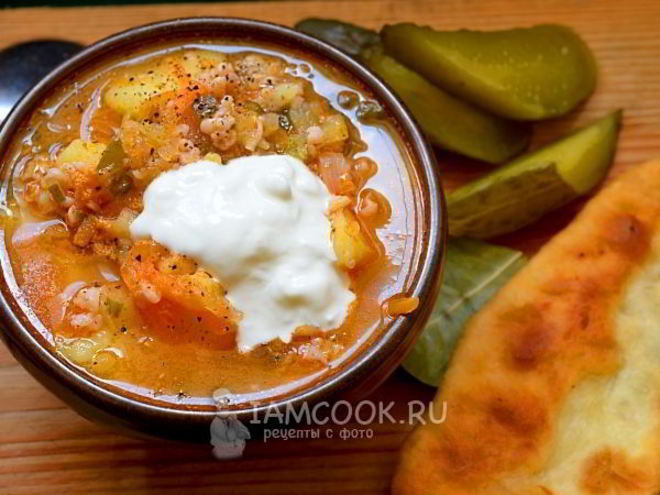 Рецепт рассольника с овсянкой