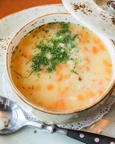 Рассольник с пшеничной заправкой