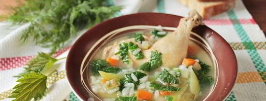 рассольник с рисом и крапивой. Шаг 12