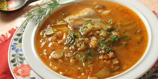 Рассольник с рисом