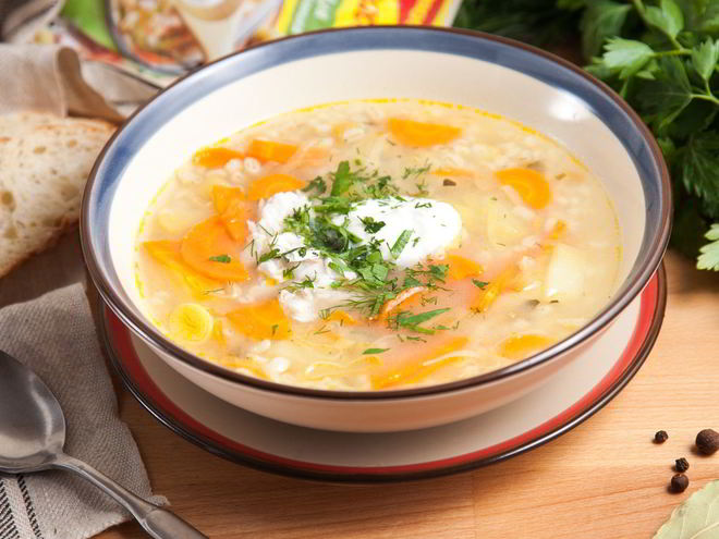 Рецепт рассольника с рыбой и перловой крупой