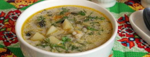 рассольник с сушеными грибами. Шаг 11