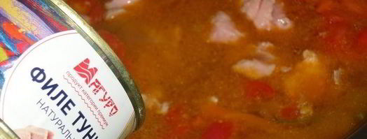 рассольник с тунцом. Шаг 21