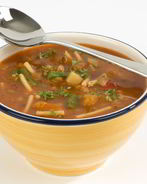 Рассольник со свежими и солеными огурчиками