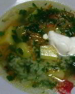 Вегетарианский рассольник с рисом