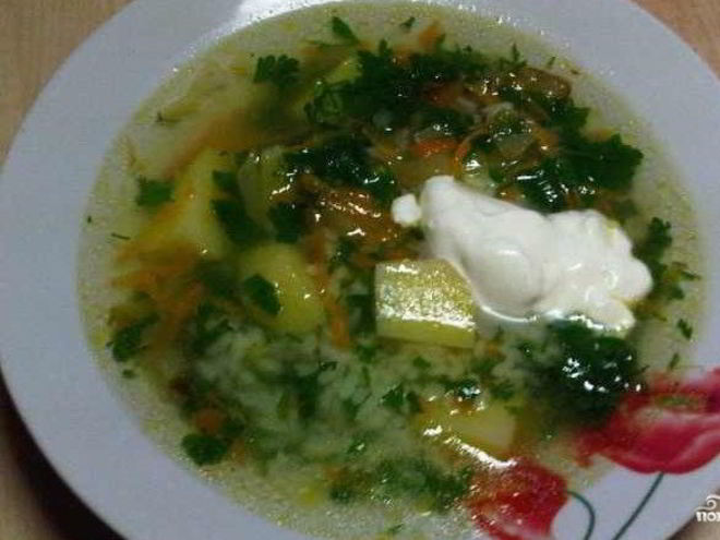 Рецепт вегетарианского рассольника с рисом