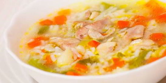 Рисовый суп с курицей