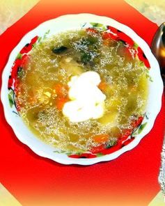 Грибные щи из квашеной капусты