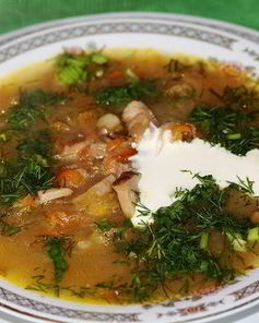 Кислые щи из квашеной капусты с грибами