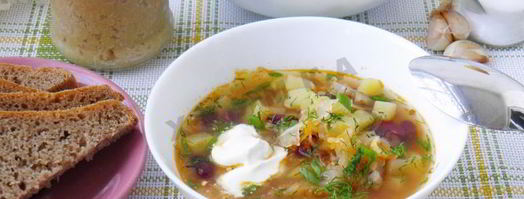 постные щи с фасолью, консервированной и капустой. Шаг 12