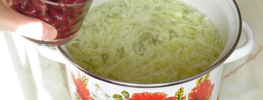 постные щи с фасолью, консервированной и капустой. Шаг 7
