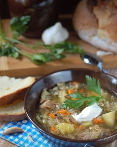 Щи богатые русские