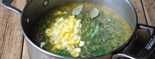 щи из щавеля на курином бульоне. Шаг 10
