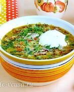 Щи из свежей капусты с плавленым сыром