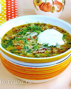 Щи из свежей капусты с плавленым сыром