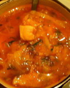 Щи с говядиной и грибами