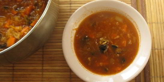 Щи с грибами