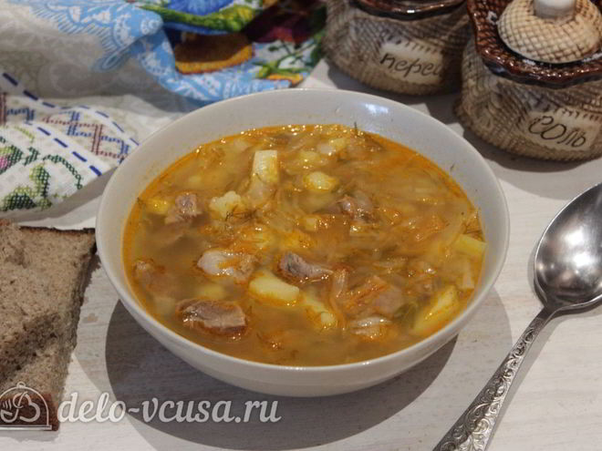 Рецепт щей со свининой