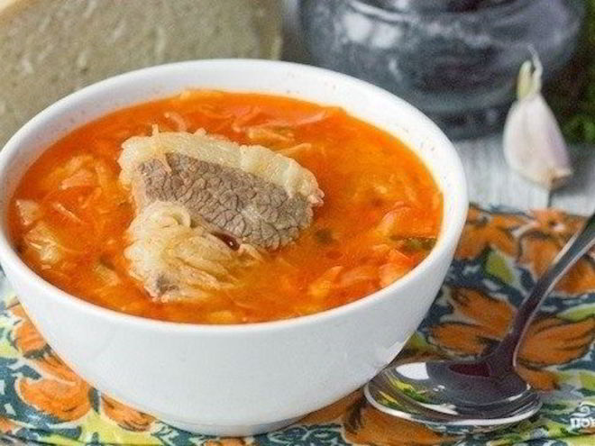 Рецепт свежих щей с говядиной