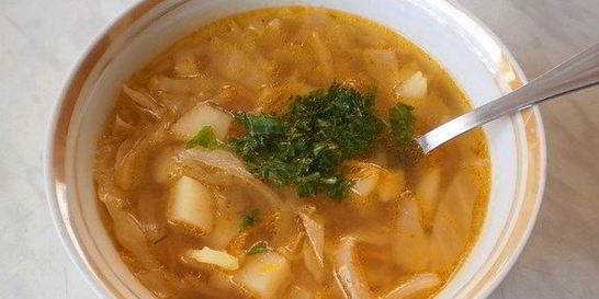 Вегетарианские щи в мультиварке