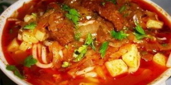 Густой суп Шурпа с говядиной