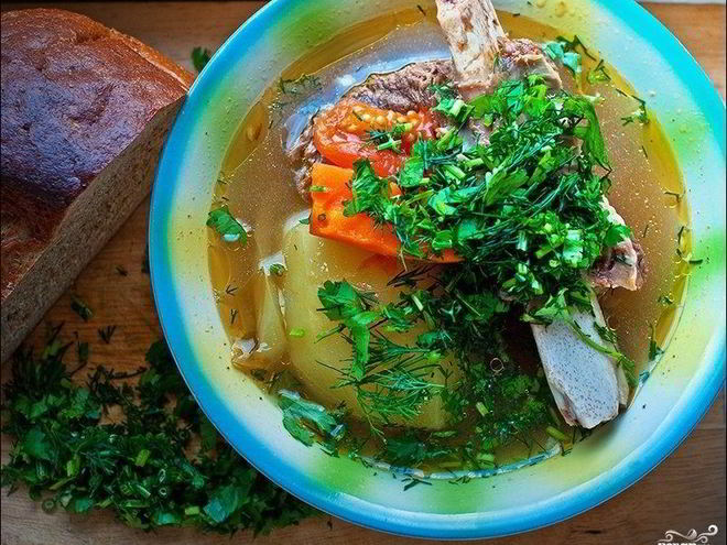 Рецепт шурпы из говядины на костре