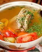 Шурпа из курицы с зеленью