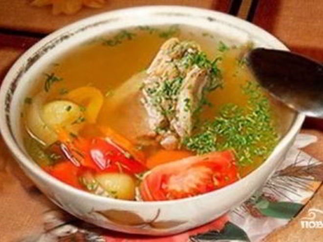 Рецепт шурпы из курицы с зеленью