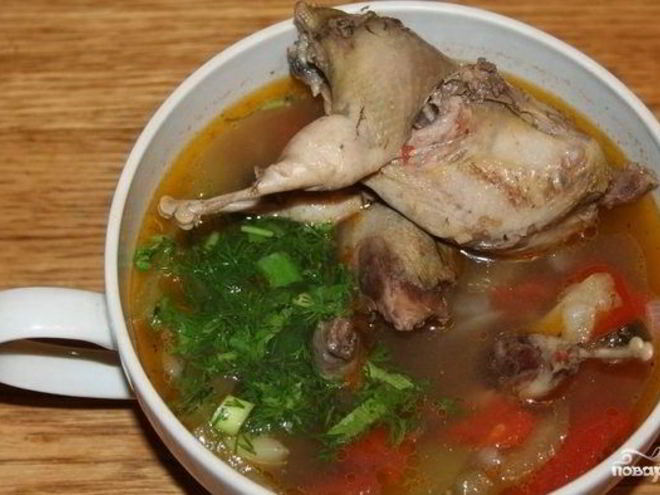 Рецепт шурпы из перепелов