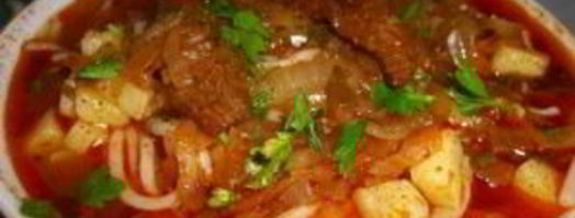 шурпа из свинины в казане. Шаг 5