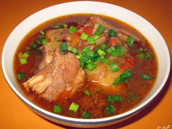 Рецепт шурпы из свиных ребрышек