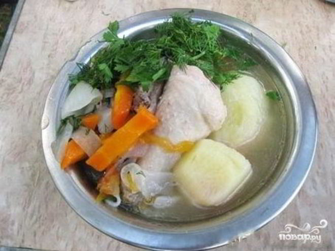 Рецепт шурпы из утки на костре