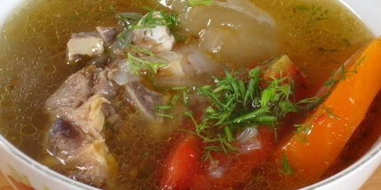 Шурпа по-узбекски из баранины