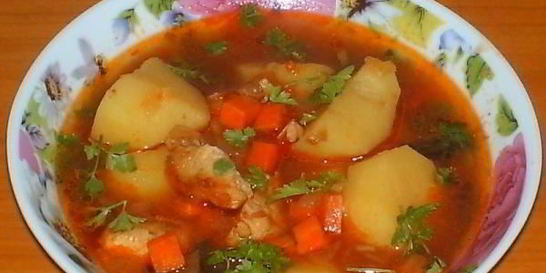 Шурпа со свининой