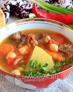 Жареная шурпа по-узбекски