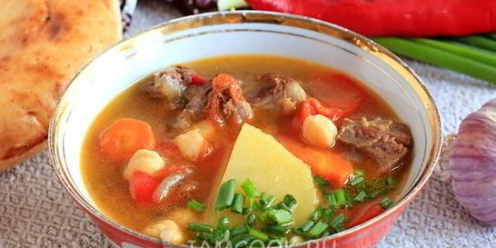 Жареная шурпа по-узбекски