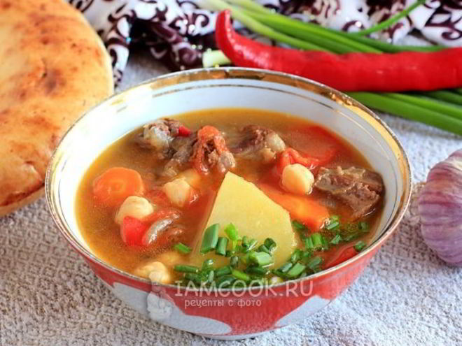 Рецепт жареной шурпы по-узбекски